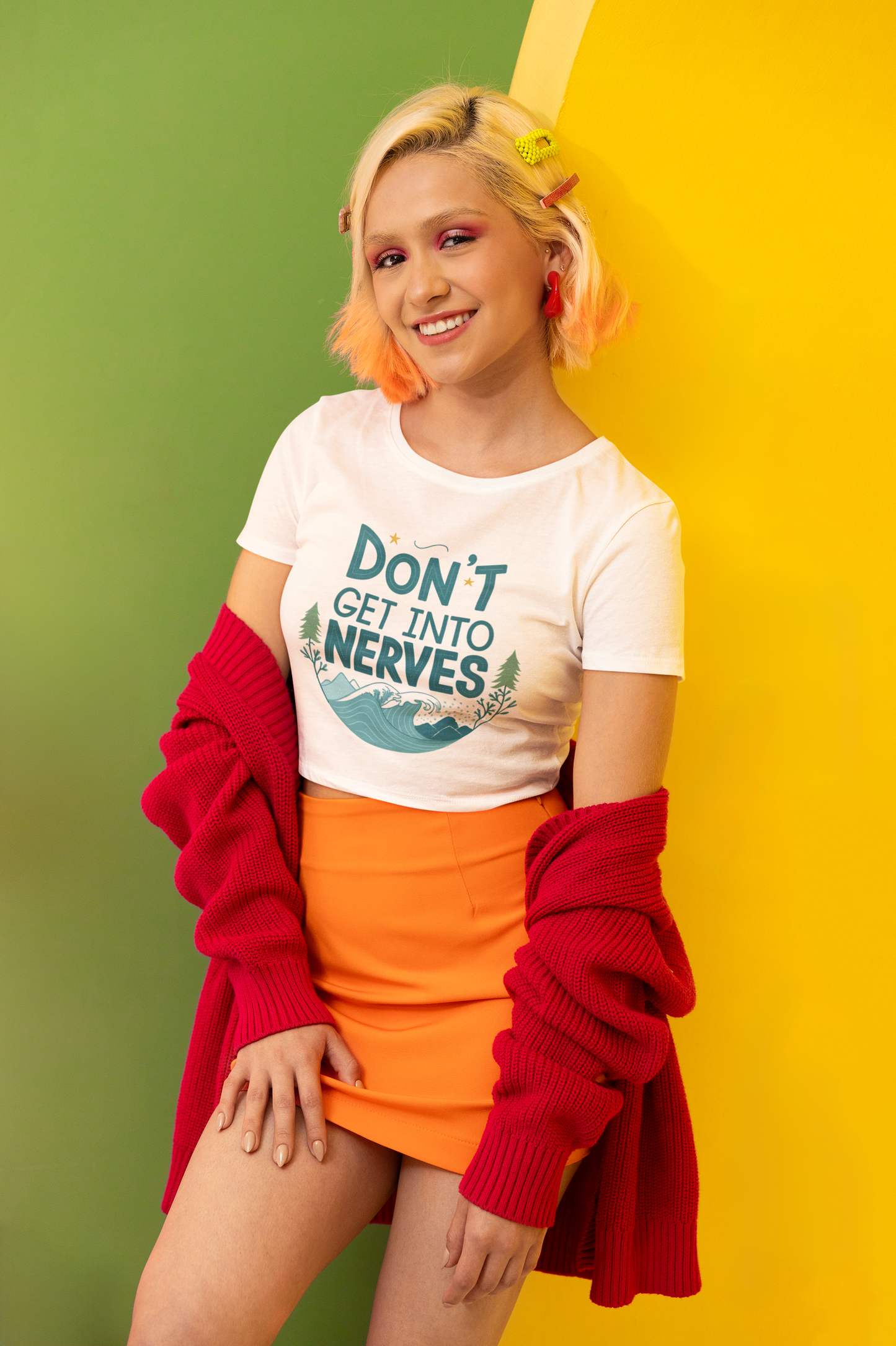 Don't get into nerves Crop Top! Glow in the dark...