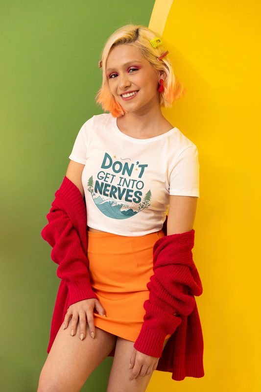 Don't get into nerves Crop Top! Glow in the dark...